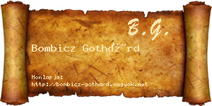 Bombicz Gothárd névjegykártya